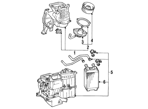 1987 Toyota Pickup Heater Core Diagram for 87107-89111