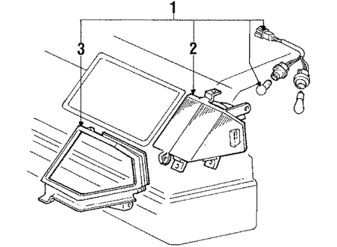 1984 Toyota Celica Park & Signal Lamps Diagram