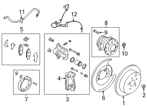 2016 Scion FR-S Brake Components Diagram