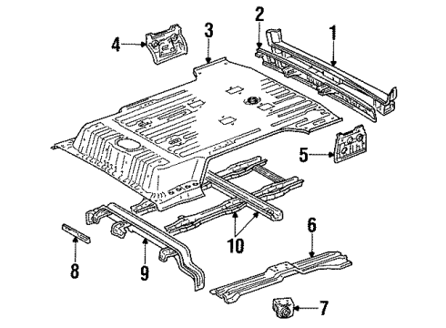 1992 Toyota Land Cruiser Rear Body Diagram