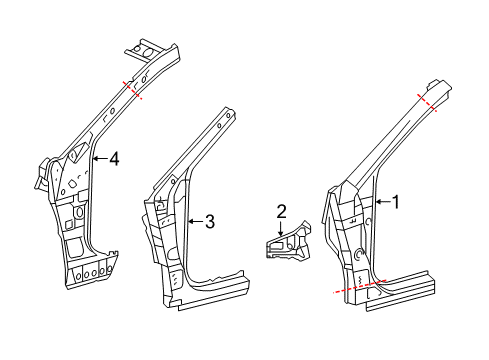 2016 Toyota Camry Hinge Pillar Diagram