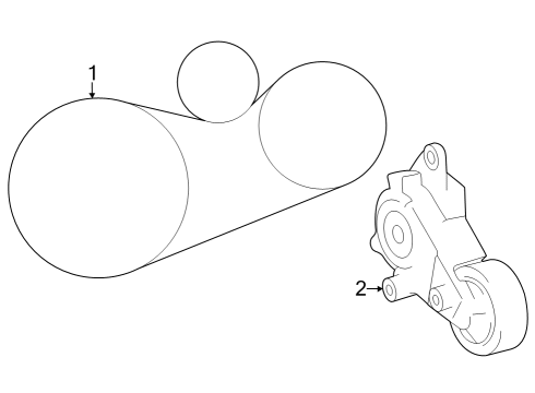 2023 Toyota Crown Belts & Pulleys Diagram