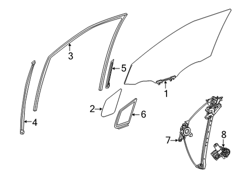 2022 Toyota Sienna Front Door Diagram