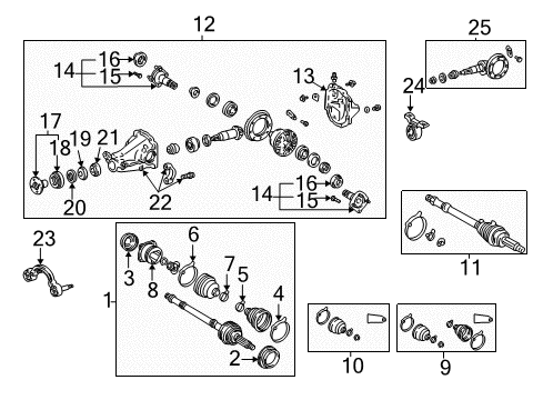 2004 Toyota RAV4 Axle & Differential - Rear Diagram