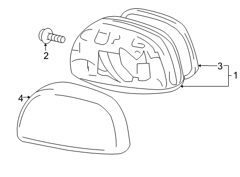 2008 Toyota RAV4 Outside Mirrors Diagram