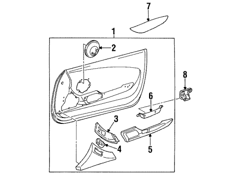 1997 Toyota Supra Door & Components Diagram