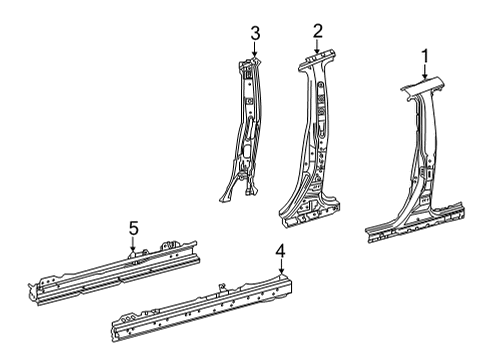 2022 Toyota Corolla Cross Center Pillar & Rocker Diagram