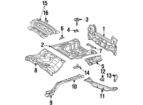 1997 Toyota Corolla Rear Body Diagram