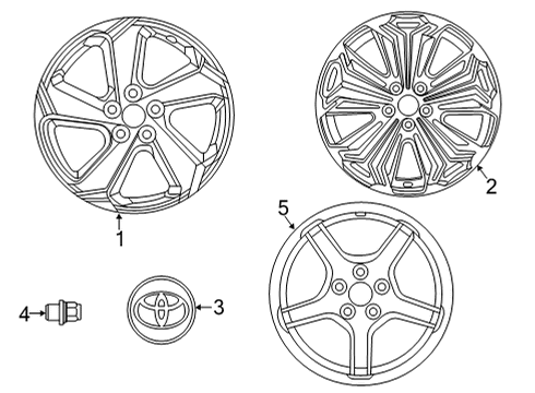 2023 Toyota RAV4 Prime Wheels Diagram