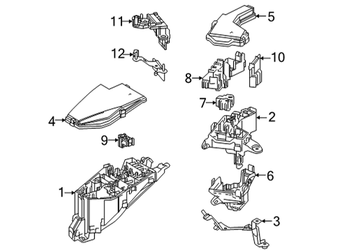 2021 Toyota Mirai Main Relay Block, Center Diagram for 82660-62030