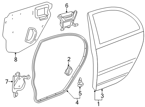 2007 Toyota Corolla Rear Door Diagram
