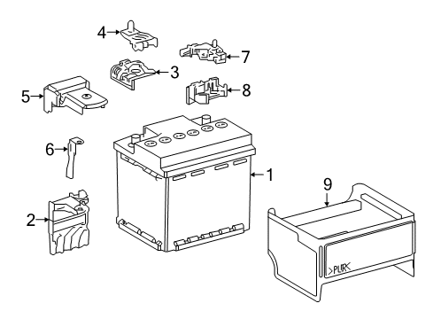 2016 Toyota Prius Sensor Holder Diagram for 28859-37030