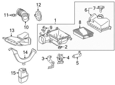 Bracket, Air Cleaner Support Diagram for 17851-36020