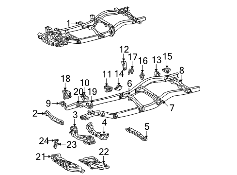 2003 Toyota Tacoma Frame & Components Diagram 3 - Thumbnail