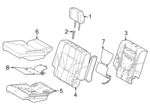 2024 Toyota Sequoia Second Row Seats Diagram 1 - Thumbnail