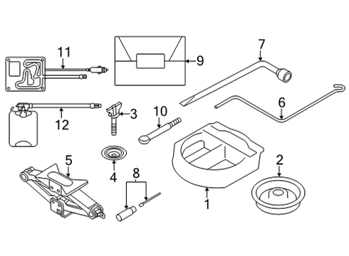 2022 Toyota GR86 Jack & Components Diagram