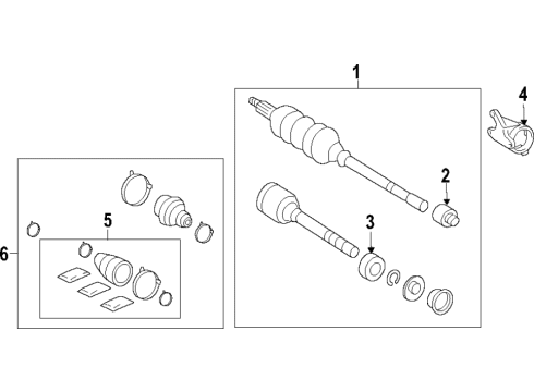 2016 Toyota Camry Front Axle Shafts & Joints, Drive Axles Diagram 1 - Thumbnail