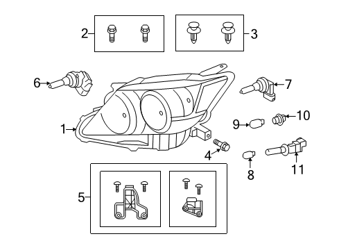 2013 Scion tC Headlamps Diagram