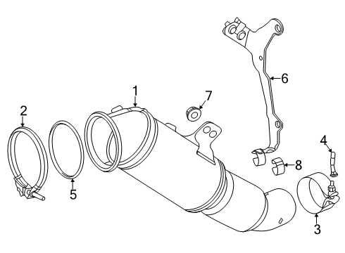 2020 Toyota GR Supra Exhaust Components Diagram 2 - Thumbnail
