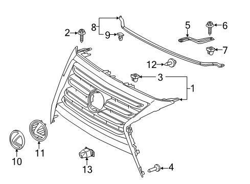 Grommet, Screw Diagram for 90189-05027
