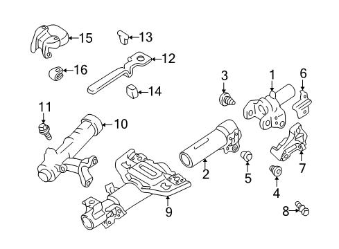 Stopper, Steering Column Tube Diagram for 45873-60010