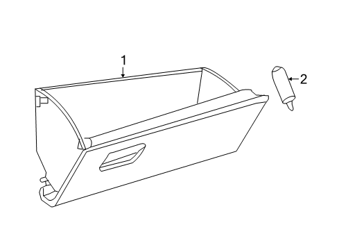 2021 Toyota Prius AWD-e Glove Box Diagram