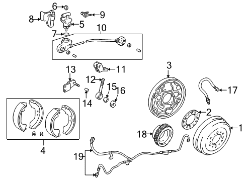 1999 Toyota Tacoma Brake Components, Brakes Diagram 3 - Thumbnail