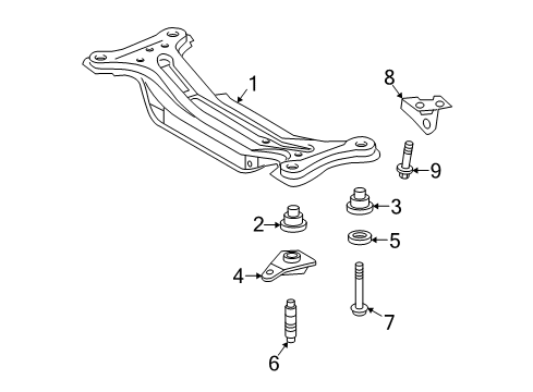 2004 Toyota Solara Suspension Mounting - Rear Diagram