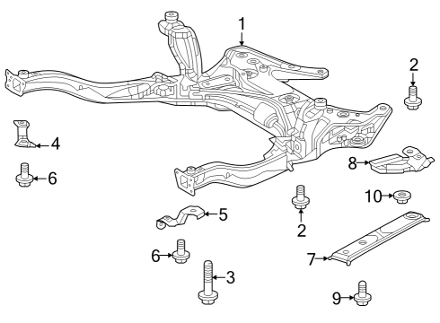 2023 Toyota Prius AWD-e Suspension Mounting - Front Diagram