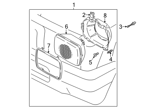 1995 Toyota Tacoma Mount Ring, Driver Side Diagram for 81153-89149