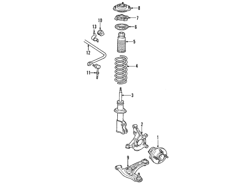 2002 Toyota MR2 Spyder Stabilizer Link, Front Diagram for 48820-17050