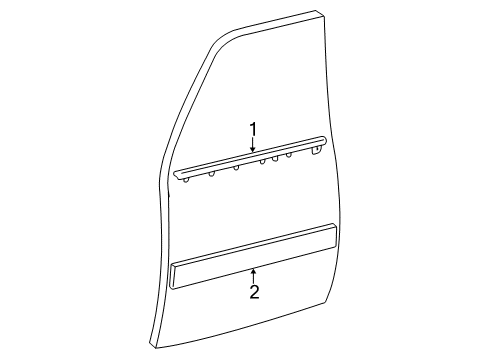2005 Toyota Land Cruiser Exterior Trim - Front Door Diagram