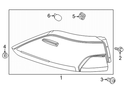 2022 Toyota Corolla Cross Tail Lamps Diagram