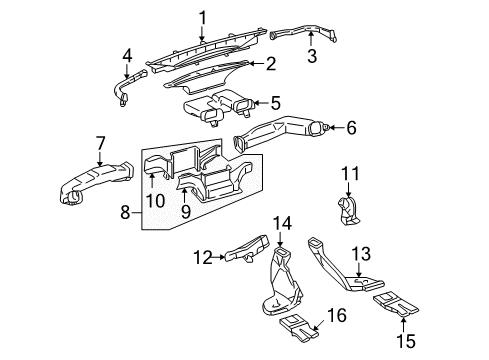 2013 Toyota FJ Cruiser Ducts Diagram