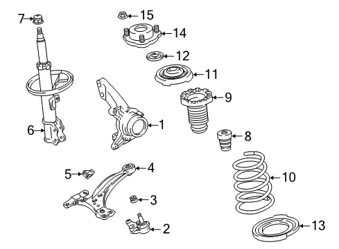 Nut (For Steering Knuckle Passenger Side) Diagram for 90179-17001