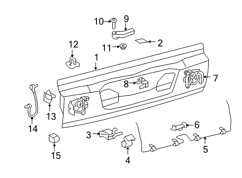 Damper Assembly, Back Door Diagram for 67028-60010