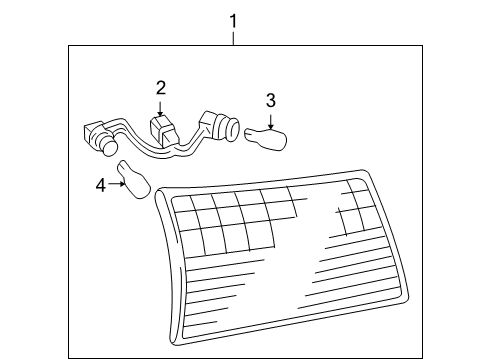 2004 Toyota Sienna Combination Lamps Diagram