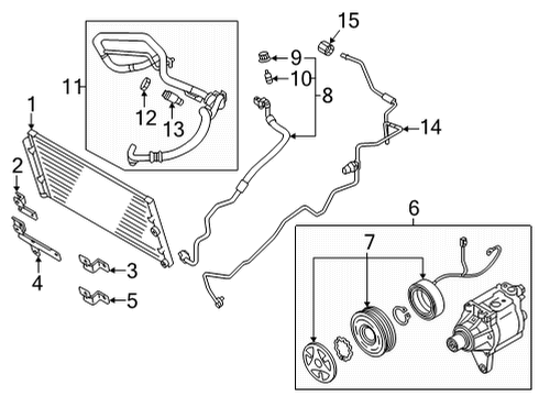 2022 Toyota GR86 A/C Condenser, Compressor & Lines Diagram