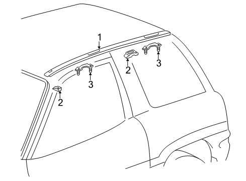 1999 Toyota RAV4 Exterior Trim - Roof Diagram 1 - Thumbnail
