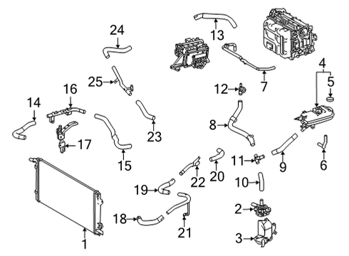 2018 Toyota Mirai Inverter Cooling Components Diagram
