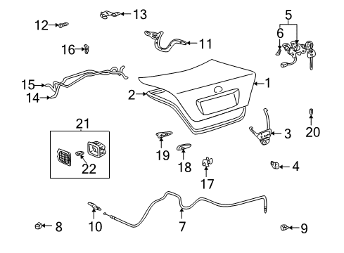 2006 Toyota Camry Trunk Diagram