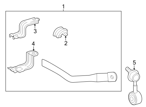 2024 Toyota Sequoia Stabilizer Bar & Components - Front Diagram
