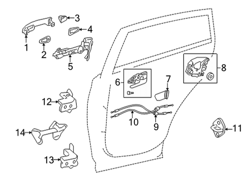 2022 Toyota Corolla Cross Lock & Hardware Diagram 4 - Thumbnail