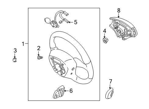 Screw, Steering Wheel Pad Attaching Diagram for 90080-14042