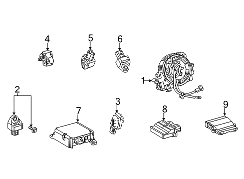 2022 Toyota Sienna Air Bag Components Diagram