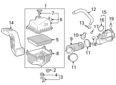 2023 Toyota Highlander Air Intake Diagram