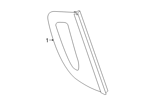 2012 Toyota Matrix Quarter Panel - Glass & Hardware Diagram
