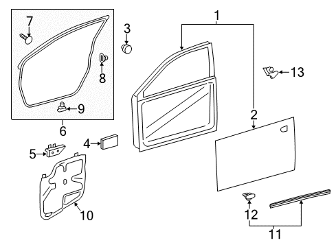 2017 Toyota Avalon Front Door Diagram