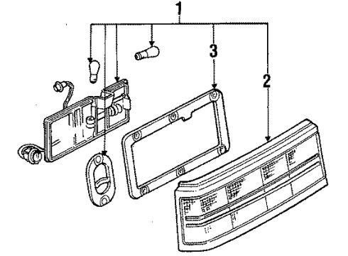 1985 Toyota Celica Socket & Wire, Passenger Side Diagram for 81555-14500