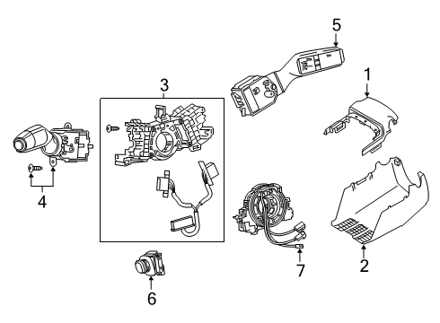 Cover, Steering Column, Lower Diagram for 45024-33250-C0